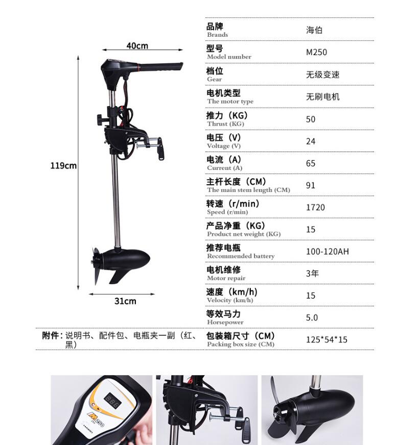 Facotry Price Marine HAIBO M25 – Fishing Kayak Trolling Motor recenzja i cena
