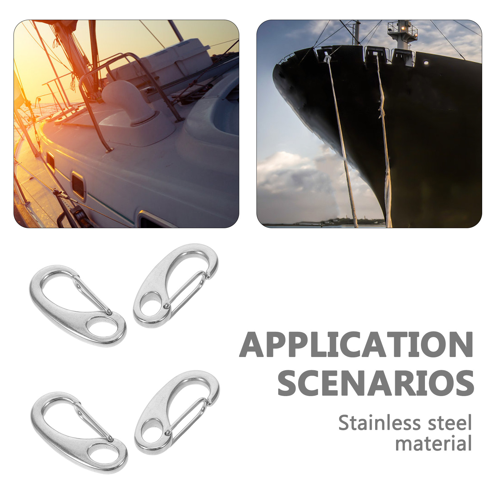 4Pcs Marine Rope Snap Hooks St – Fishing Kayak Anchor recenzja i cena