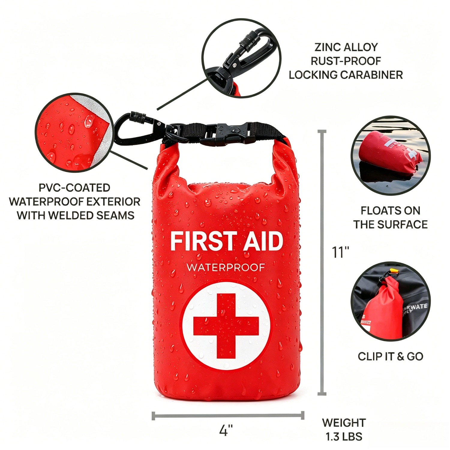 2L Waterproof First Aid Bag Ro – Fishing Kayak Storage Bag recenzja i cena