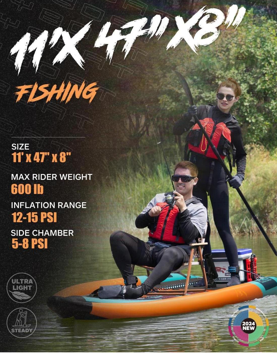 2 Person Inflatable Kayak for  – Fishing Kayak Seat recenzja i cena